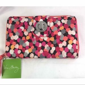 Vera Bradley Pixie Confetti Turnlock Wallet